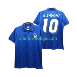 Camisola Itália Roberto Baggio 10 Retro Homem Equipamento Primeiro 1994 Manga Curta